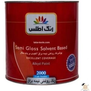 رنگ روغنی سفید نیمه براق گالن 4 کیلویی اطلس